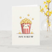 Leuke Vaderdag Popcorn Kaart (Gele Bloem)