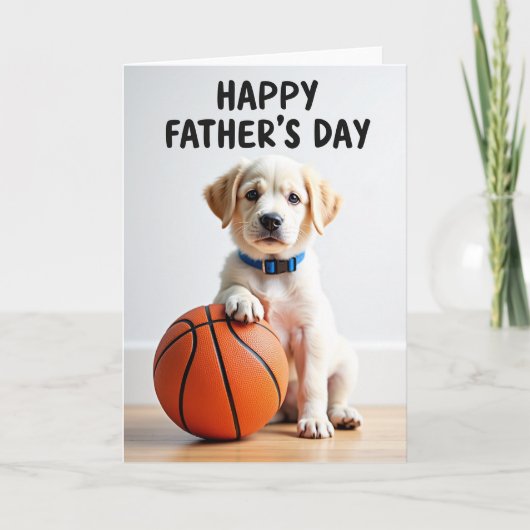Leuke Vaderdag Puppy Bal Kaart (Voorkant)