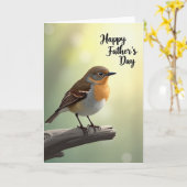 Leuke Vaderdag Robin kaart (Gele Bloem)