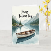 Leuke Vaderdag roeiboot kaart (Gele Bloem)