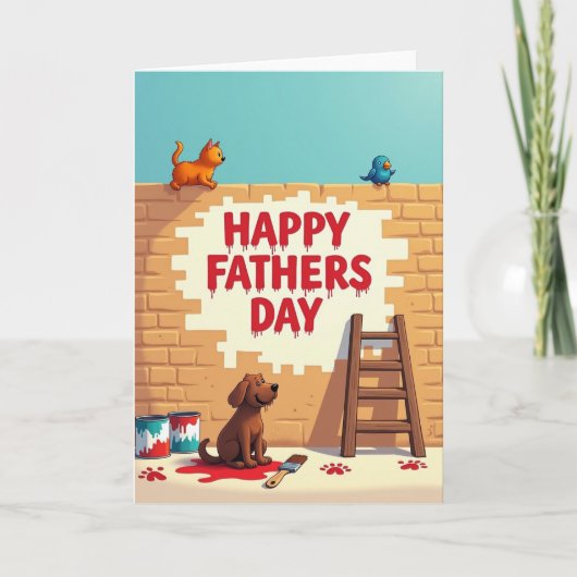 Leuke Vaderdag Schilderkaart Kaart (Voorkant)