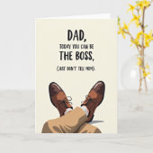 Leuke Vaderdag Voetenkaart Kaart (Gele Bloem)