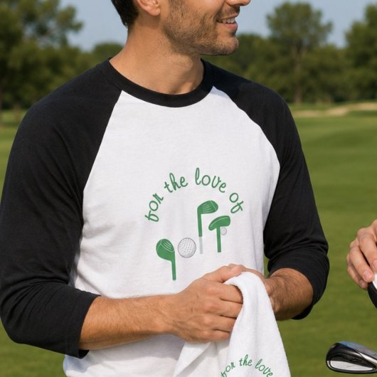 Leuke Vaderdag "Voor de Liefde van Golf" Typografi T-shirt