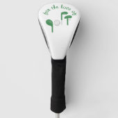 Leuke Vaderdag Voor de Liefde van Golf Typografie Golfheadcover (Voorkant)