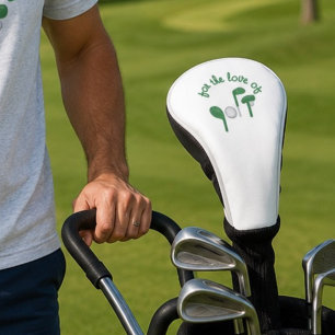 Leuke Vaderdag Voor de Liefde van Golf Typografie Golfheadcover