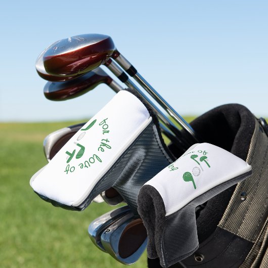 Leuke Vaderdag Voor de Liefde van Golf Typografie Golfheadcover
