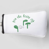 Leuke Vaderdag Voor de Liefde van Golf Typografie Golfheadcover (Voorkant)