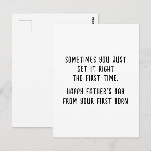 Leuke Vaderdagkaart voor zoon of dochter Briefkaart (Voorkant / Achterkant)
