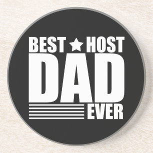 Leuke vadersdag cadeau beste gastheer papa ooit zandsteen onderzetter