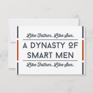 Leuke vadersdagkaart, typografie Slimme papa Kaart