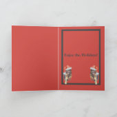 Leuke vakantie Duitse herders met Santa Hats Feestdagen Kaart (Binnen)