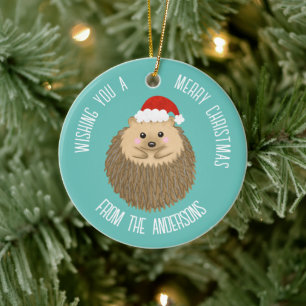 Leuke vakantie egel keramisch ornament