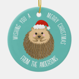 Leuke vakantie egel keramisch ornament