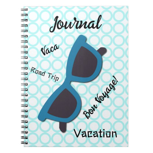 Leuke vakantie Road Trip Zonnebril Art Journal Notitieboek (Voorkant)