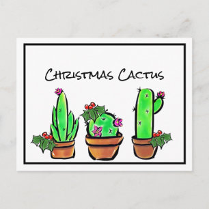 Leuke vakantie Xmas Cactus cactussen vetplanten Briefkaart