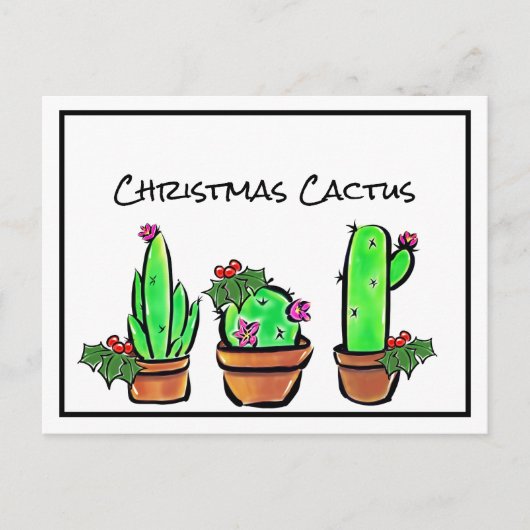 Leuke vakantie Xmas Cactus cactussen vetplanten Briefkaart (Voorkant)