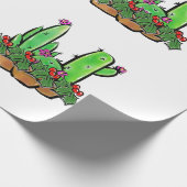 Leuke vakantie Xmas Cactus cactussen vetplanten Cadeaupapier (Hoek)