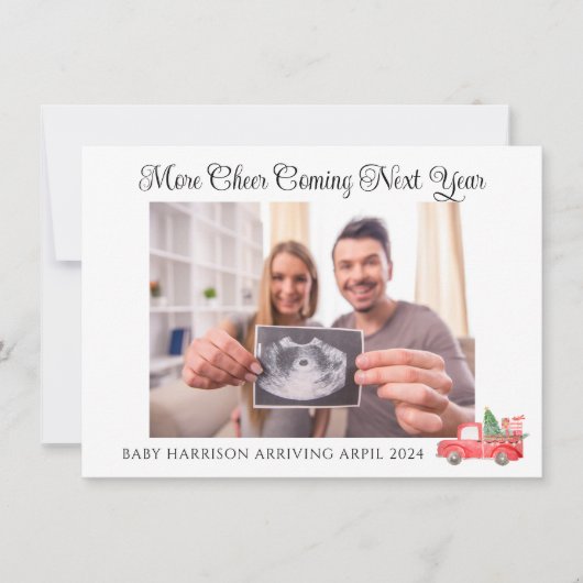 Leuke vakantie zwangerschap foto aankondiging (Voorkant)