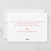 Leuke vakantie zwangerschap foto aankondiging (Achterkant)