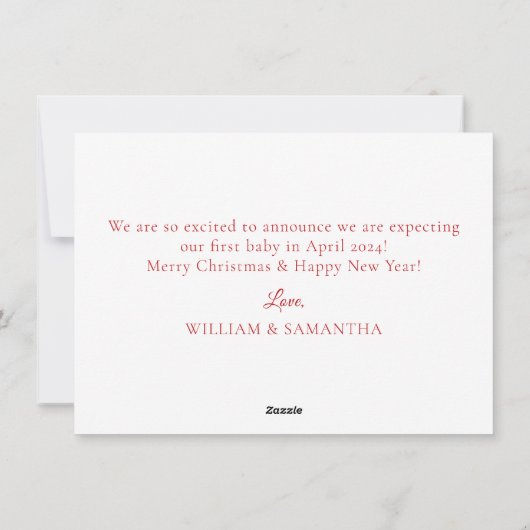 Leuke vakantie zwangerschap foto aankondiging (Achterkant)