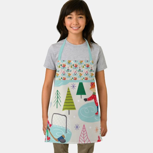 Leuke vakantieprint Leuke dieren in de buitenlucht Schort (Insitu)