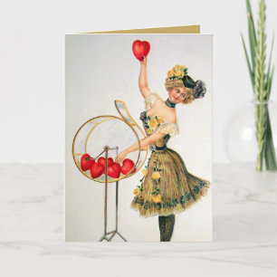 leuke  Valentijn dame voegt gevoel toe Kaart