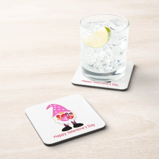 Leuke Valentijn Gnome Hard plastiek onderzetter (Rechterzijde)