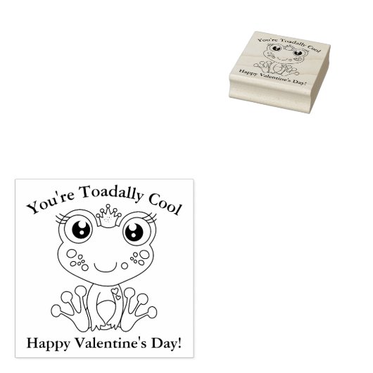 Leuke Valentijn kikkerharten Rubberstempel (Gestempeld)