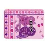 Leuke valentijn magneet met cartoon uilen (Horizontaal)