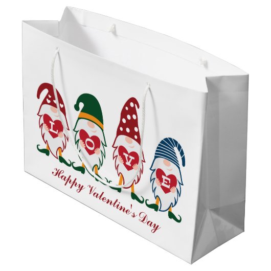 leuke Valentijn om tekst toe te voegen Groot Cadeauzakje (Achterkant Gekanteld)