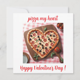 Leuke Valentijn Pizza Heart Italië Feestdagenkaart
