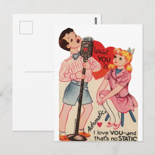 Leuke Valentijn statisch Briefkaart (Voorkant / Achterkant)