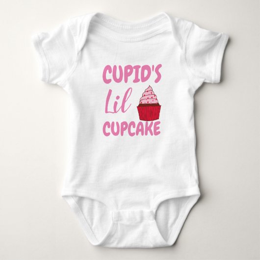 Leuke Valentijnsdag Cupido's lil cupcake Romper (Voorkant)