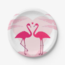 Leuke Valentijnsdag flamingo paar