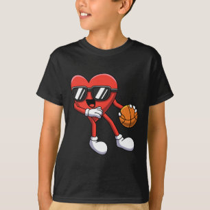 Leuke Valentijnsdag Hart Spelen Basketbal Boys K T-shirt