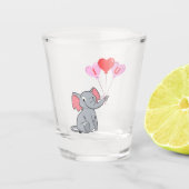 Leuke Valentijnsdag Ik hou van je hart olifant Shot Glas (Voorkant)
