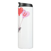 Leuke Valentijnsdag Ik hou van je hart olifant Thermosbeker (Geroteerd rechts)