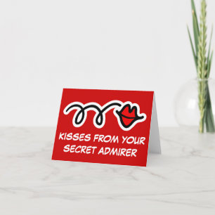 Leuke Valentijnsdag Kaart Kusjes van geheime bew