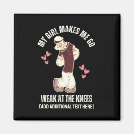 Leuke Valentijnsdag POPEYE Zwak op de knieën Magneet
