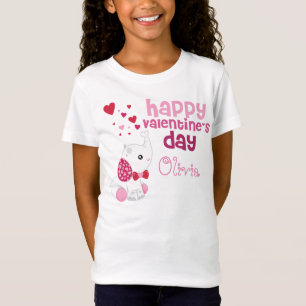Leuke Valentijnsdag Roze Olifant Custom Kinder T-shirt