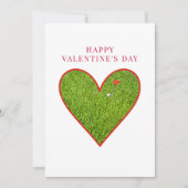 Leuke Valentijnsdag voor golfer - Groene Hart Lief Feestdagenkaart (Voorkant)