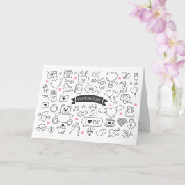 Leuke Valentijnskaart om in te kleuren Kaart