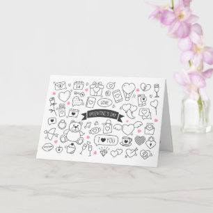 Leuke Valentijnskaart om in te kleuren Kaart