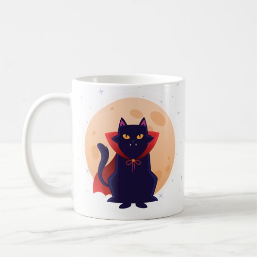 Leuke Vampier Kat Koffiemok (Links)
