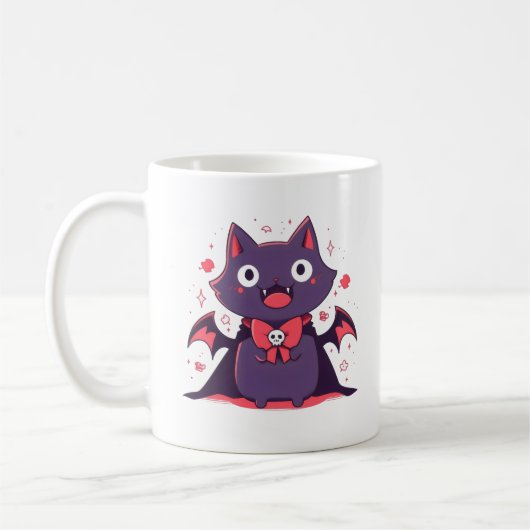 Leuke Vampier Kat Koffiemok (Links)