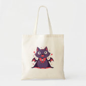 Leuke Vampier Kat Tote Bag (Voorkant)