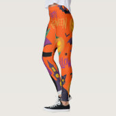 Leuke Vampier, Zwarte Kat & Pompoen Halloween Leggings (Links)