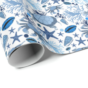 Leuke van het de krabbenpatroon van cadeaupapier