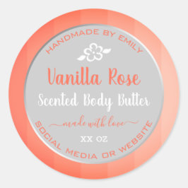 Leuke Vanille Roos Roze Product Verpakkingslabels Ronde Sticker