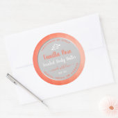 Leuke Vanille Roos Roze Product Verpakkingslabels Ronde Sticker (Envelop)